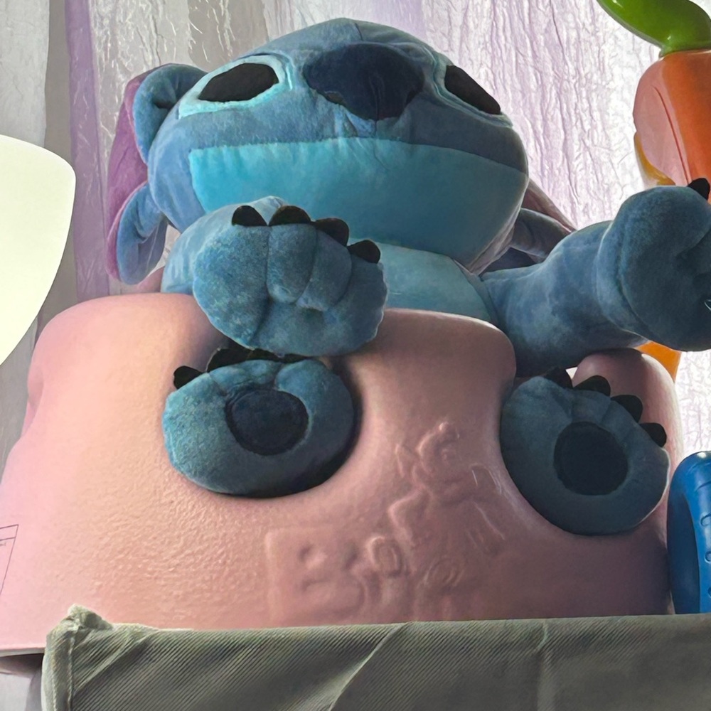 Blue and Pink Plush Toy